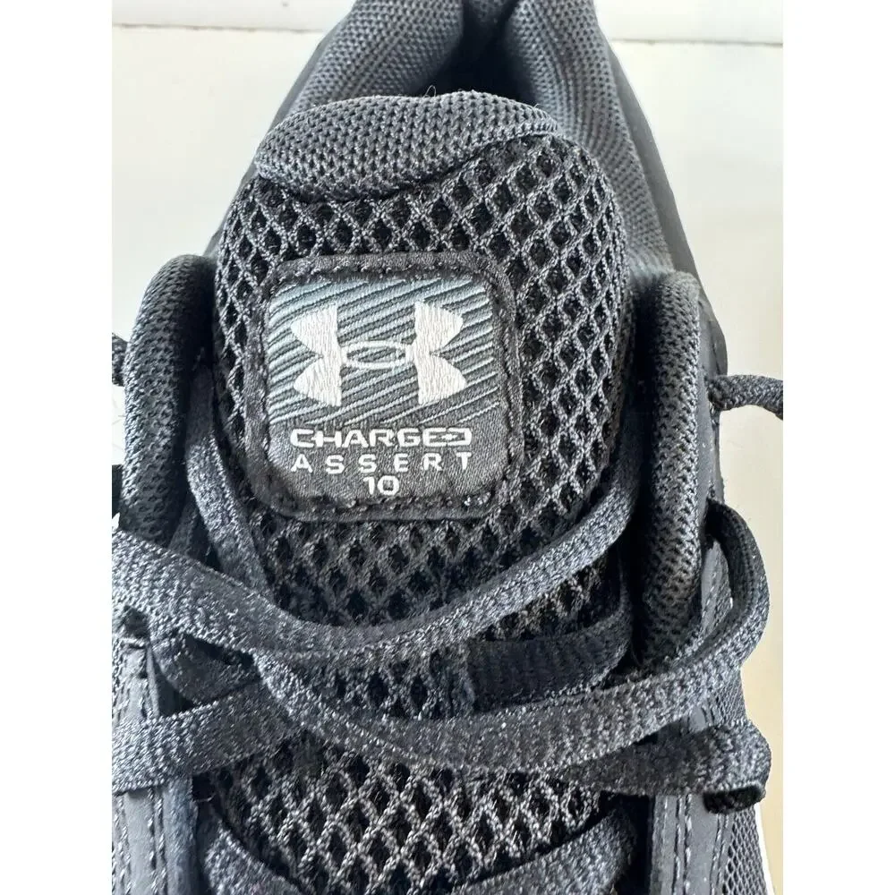 Under Armour Charged Assert 10 Running Sneakers, Black & White, Sz: 10.5, 71-04 - Picture 4 of 16